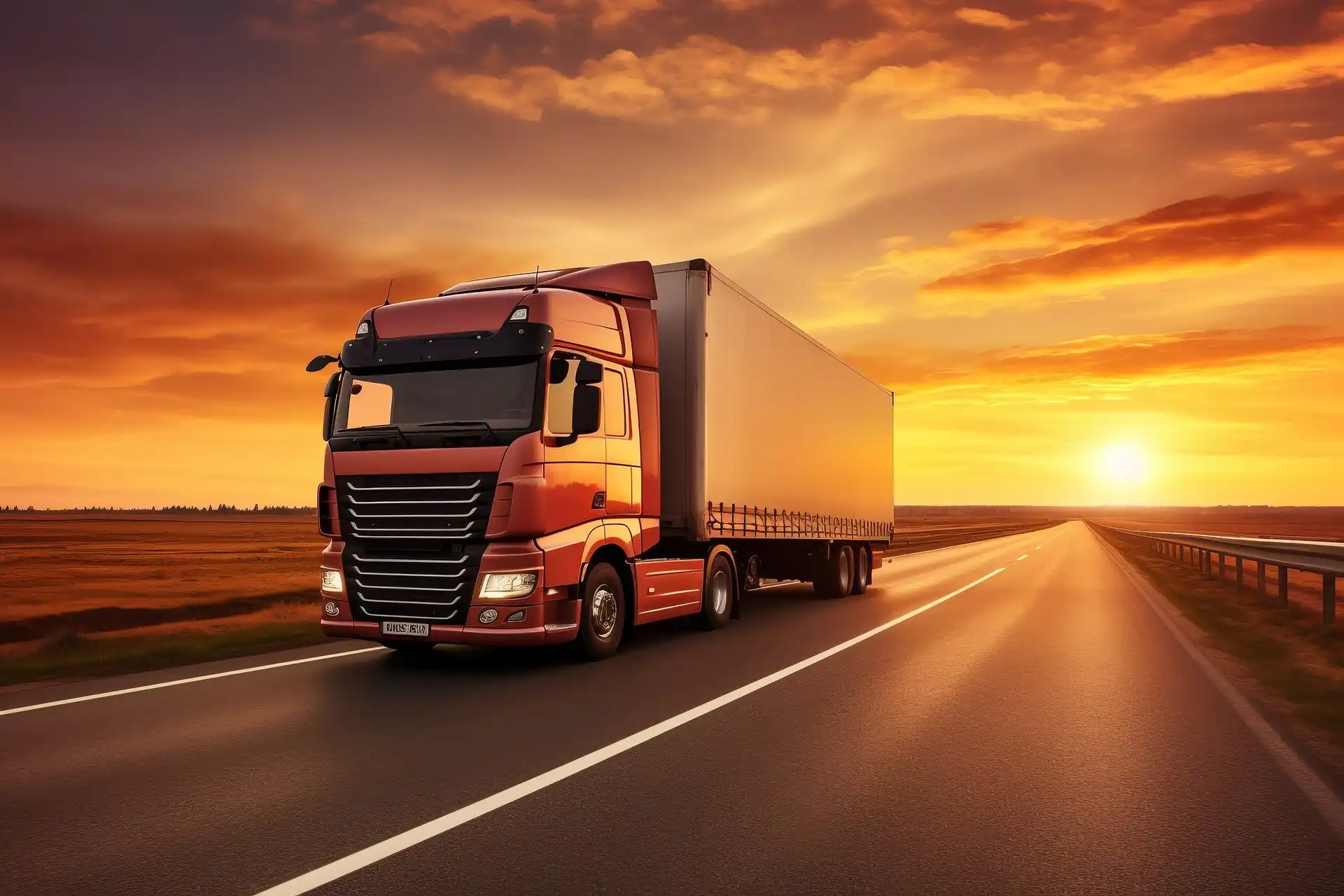 Transporte de mercancías en camiones y tráilers